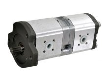 Thumbnail of 0510765351 Bosch Rexroth hydraulic double gear pump 22+16 cm3 splined shaft z9