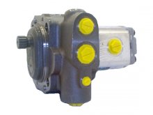 Thumbnail of C44.0/17.0L38334 Sauer Danfoss hydraulic double gear pump 44+17 cm3 splined shaft z15