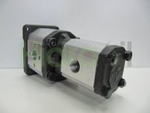 Thumbnail of 1LS16-10IE10BR Roquet hydraulic double gear pump 10.6+6.6 cm3 tapered shaft 1:8