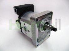 Thumbnail of 0510525059 Bosch Rexroth hydraulic gear pump 14 cm3 tapered shaft and flow control valve