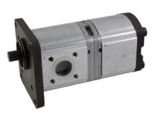 Image 0517765301 Bosch Rexroth pompe hydraulique double à engrenage 22+14 cm3 arbre cannelé 9 dents