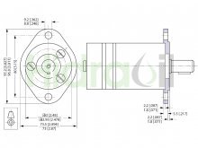 Thumbnail of 151G0211 Brida montaje para motores Sauer Danfoss OMM y OML 2 agujeros centraje 63 mm