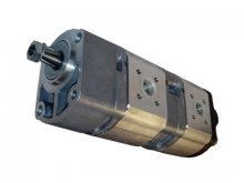 Thumbnail of 0510555306 Bosch Rexroth hydraulic double gear pump 14+11 cm3 con soporte rodamiento y tapered shaft