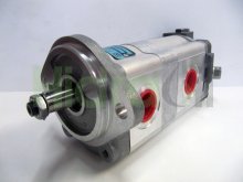 Image A8/12.5L32029 Dynamatic hydraulic double gear pump 8+12.5 cm3 tapered shaft and valve