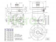 Thumbnail of 151B3037 OMTS 200 Danfoss moteur hydraulique orbital 200 cm3 avec arbre cardan