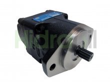 Image M4C 024 3N00 A104 Denison Parker hydraulic vane motor 24 cm3 with splined shaft rear ported