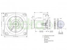 Thumbnail of 151B3028 OMTW 400 Danfoss moteur hydraulique orbital 400 cm3 roue type avec 40 mm arbre cylindrique