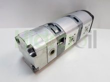 Thumbnail of 0510665465 Bosch Rexroth pompe hydraulique triple à engrenage 16+14+8 cm3 arbre conique