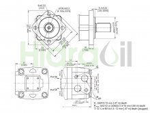 Thumbnail of WMTF-S125 Hidraoil hydraulic motor PTO 125 cm3 20 CV 540 rpm with agriculture PTO splined shaft z6