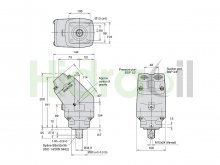 Thumbnail of F1-012-RB 3782212 Parker hydraulic piston bent-axis pump 12 cm3 splined shaft z8 BSP threads CW rotation for truck