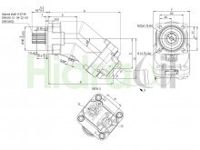 Thumbnail of XPi50 0523770Hydro Leduc hydraulic bent-axis piston pump 50 cm3 with splined shaft z8 for truck