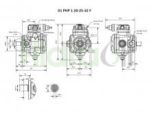 Thumbnail of 01-PHP1-32-F-H-R-M Berarma pompe à palettes à cylindrée variable 32 cm3 avec compensateur de pression 250 bar