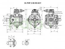 Thumbnail of 01-PHP2-50-F-H-R-M Berarma hydraulic variable vane pump 50 cm3 with single stage pressure compensator 250 bar