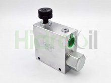 Image RFA10 CBF Hydraulic pressure compensated flow regulator valve 1 BSP 3 ways aluminum