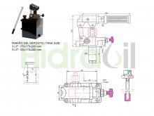 Thumbnail of HHBMSE12-5L Hidraoil hydraulic hand pump 12 cm3 single acting 5 liters tank