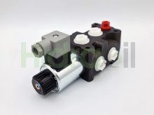 Image KV-6/2-6-3/8-YZ-S50 Poclain flow diverter valve 6 ports G3/8 24V DC with drain