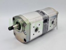 Thumbnail of 0510665382 Bosch Rexroth pompe hydraulique double à engrenage 16+11 cm3 arbre conique