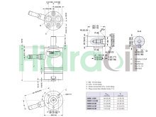 Image OMM50EM 151G5044 Danfoss hydraulic orbital motor 50 cm3 with shaft D16 rear ports G3/8 with speed sensor