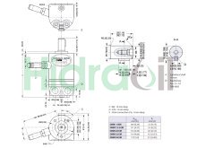 Image OMM50EM 151G5049 Danfoss hydraulic orbital motor 50 cm3 with shaft D16 side ports G3/8 with speed sensor